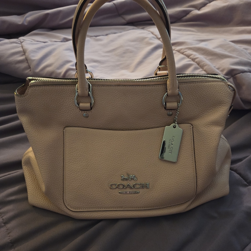 Like New Coach Pink Leather Satchel